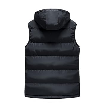 Spring Autumn Sleeveless Jacket Men Warm Hooded Winter Vest
